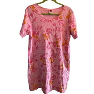 Red Ginger Vintage Pink Floral Midi Dress